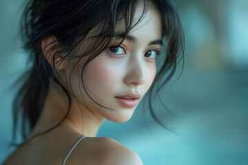 Fototapeta premium Asian woman with a beautiful face