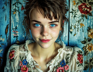 Vibrant Portrait of a Young Woman 