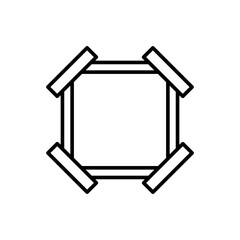 Picture frame outline icons, minimalist vector illustration ,simple transparent graphic element .Isolated on white background