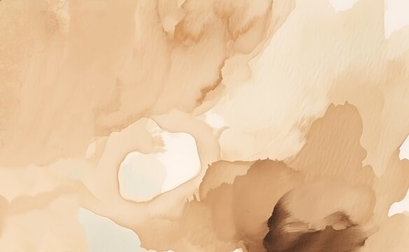 ligth brown abstract splatter watercolor painting background.  Brush stroked painting.