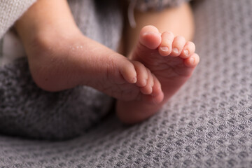 Newborn soft baby feet body part delicate motherhood 
