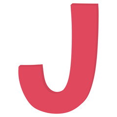 Red letter j