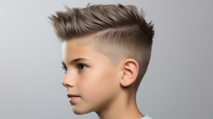The Rebellious Symmetry of a Young Boys Short Haircut Transformed Into a Mohawk Masterpiece