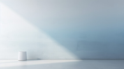 Obraz premium Minimalist White Wall with a subtle ombre light wash