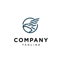 Circle eagle logo icon vector template.eps
