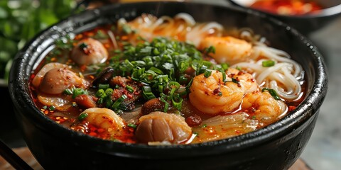 Vietnamese Delicacy Unveiled - Savory Broth, Tender Snails, and Springy Noodles--Street-Side Revelation - Spirit of Saigonâs Bustling Alleys in Each Spoonful - Vibrant, Street-Light Ambiance