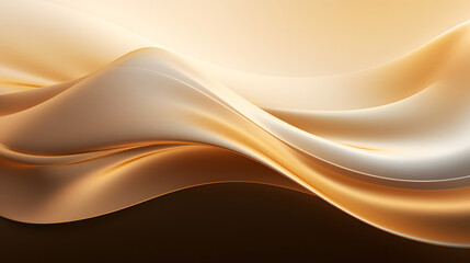 Obraz premium A seamless abstract golden texture background featuring elegant swirling curves in a wave pattern, set against a luxurious gold fabric material background.