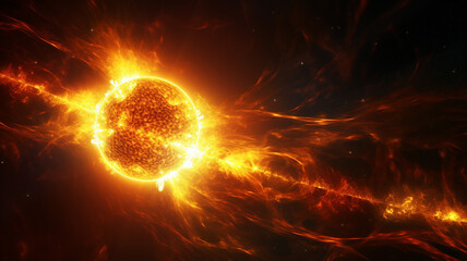 Dark Solar Flare Monitoring Astronomers tracking sol illustration - obrazy, fototapety, plakaty