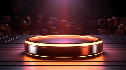 Modern round product advertising podium, booth, stage, product background, promotional event background
