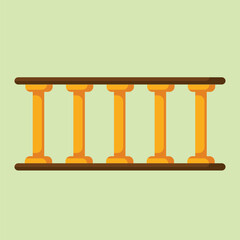 Fototapeta premium Fence icon. Subtable to place on garden, outdoor, etc.