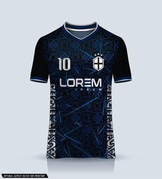 Sports jersey and t-shirt template sports jersey design vector. Sports design for football, racing, gaming jersey. Vector.