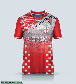 Sports jersey and t-shirt template sports jersey design vector. Sports design for football, racing, gaming jersey. Vector.