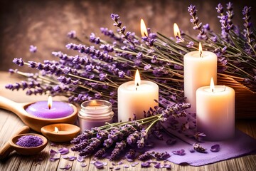 lavender and candles