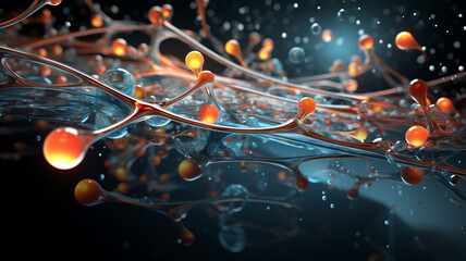 Electrolyte Equilibrium An abstract representation concentration - obrazy, fototapety, plakaty