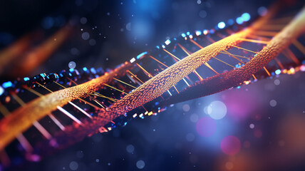 Quantum DNA Sequencing A concept image illustrating science - obrazy, fototapety, plakaty