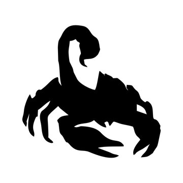 recommend clip art: silhouette of a black scorpion walking