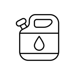 Jerry can outline icons, minimalist vector illustration ,simple transparent graphic element .Isolated on white background