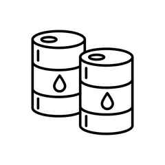 Oil tank outline icons, minimalist vector illustration ,simple transparent graphic element .Isolated on white background
