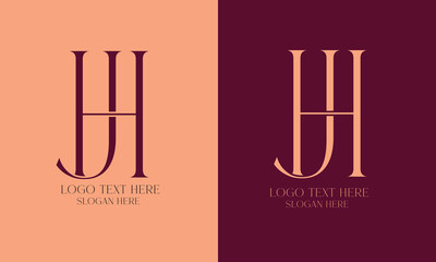 Creative  H and J Letter Logo Design.