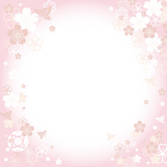 Obraz na płótnie Canvas 桜の飾りフレーム