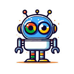 cute illustrated robot 