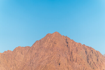 Mountains in the desert near Sharm El Sheikh, Egypt. Panorama Mount Moses Sinai.