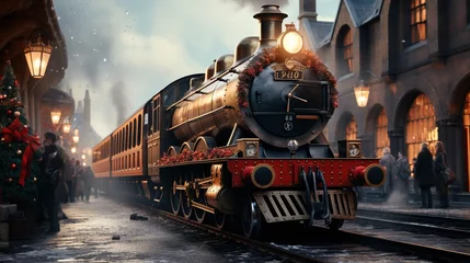 Foto op Canvas Magical fantasy train to reach destination © FantasyDreamArt