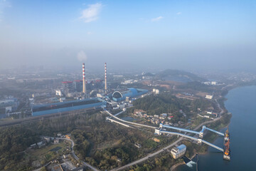 Thermal power plant industrial building