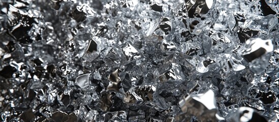 Titanium or aluminum space debris from metallurgy.