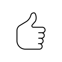 Thumbs up outline icons, gesture minimalist vector illustration ,simple transparent graphic element .Isolated on white background