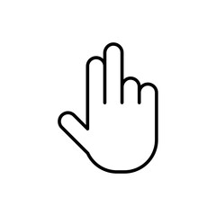 Fototapeta premium Double tap outline icons, gesture minimalist vector illustration ,simple transparent graphic element .Isolated on white background