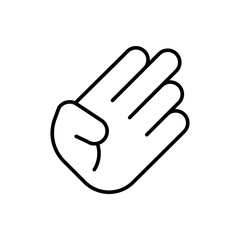 Karate outline icons, gesture minimalist vector illustration ,simple transparent graphic element .Isolated on white background