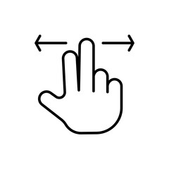 Pinch outline icons, gesture minimalist vector illustration ,simple transparent graphic element .Isolated on white background