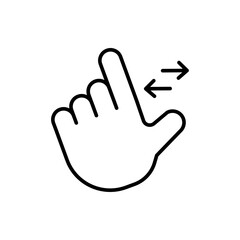 Pinch outline icons, gesture minimalist vector illustration ,simple transparent graphic element .Isolated on white background