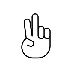 Peace sign outline icons, gesture minimalist vector illustration ,simple transparent graphic element .Isolated on white background