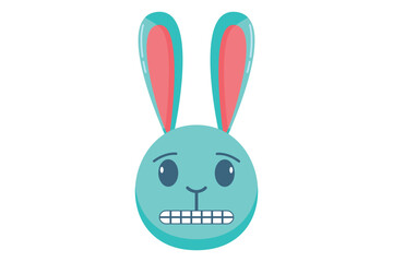 Cute Rabbit Expression Sticker Design