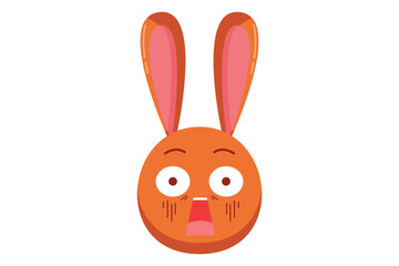 Cute Rabbit Expression Sticker Design