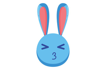 Cute Rabbit Expression Sticker Design