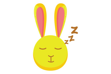 Cute Rabbit Expression Sticker Design