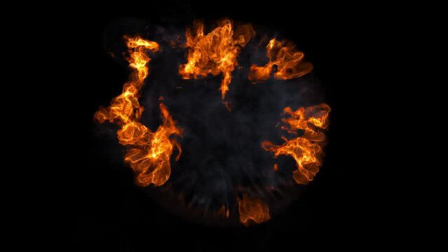 fire burn circle loop effect animation