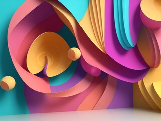 2d graphic wallpaper with colorful grainy gradients. Generated AI