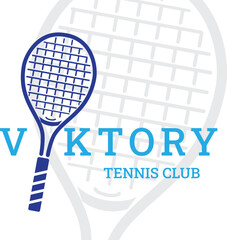 Victory Tennis Racket Premium Logo Brand