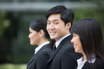 Asian business team.