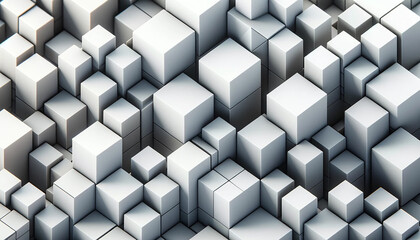 Abstract white polygon backgrounds. Highlights the detailed textures and geometric complexity of the pattern.