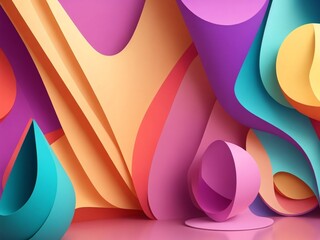 2d graphic wallpaper with colorful grainy gradients. Generated AI