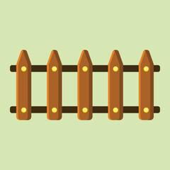Fence icon. Subtable to place on garden, outdoor, etc.