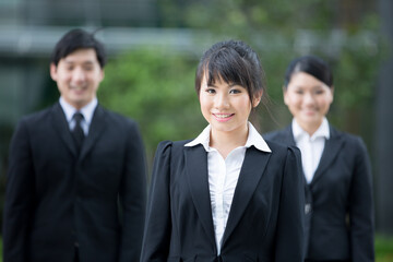 Asian business team.