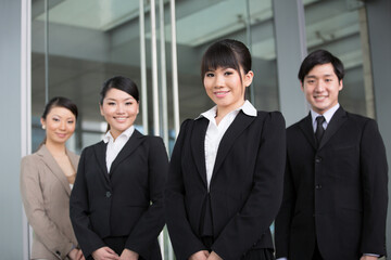 Happy Asian business team