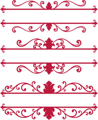 Set decorative border. vector illustration