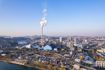 Thermal power plant industrial building